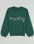 Aria Beaded Merry Casual Sweater