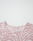 Abstract Zebra Top & Shorts Lounge Set