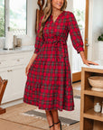 Della Ruffle Hem Long Dress