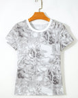Camo Crew Neck Short Sleeve T-Shirt