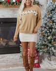 Theresa Detail Christmas Dolman Sweater