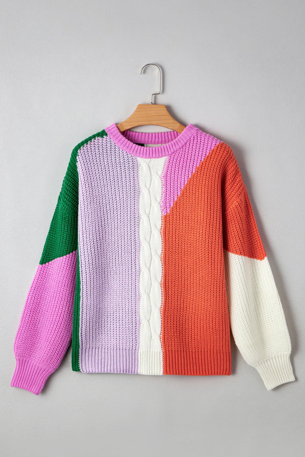 Hailey Textured Knit Drop Shoulder Loose Fit Sweater