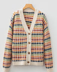 Seraxie Pattern Knit Front Sweater