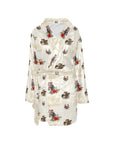 Baha Ranch Christmas Horses Western Fleece Bathrobe
