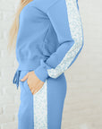 Floral Patchwork Pullover and Sweatpants Lounge Set