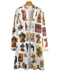 Baha Ranch Vintage Cowboy Collage Western Lightweight Cardigan
