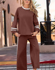 Varsity Stripe Pullover and Drawstring Pant Set