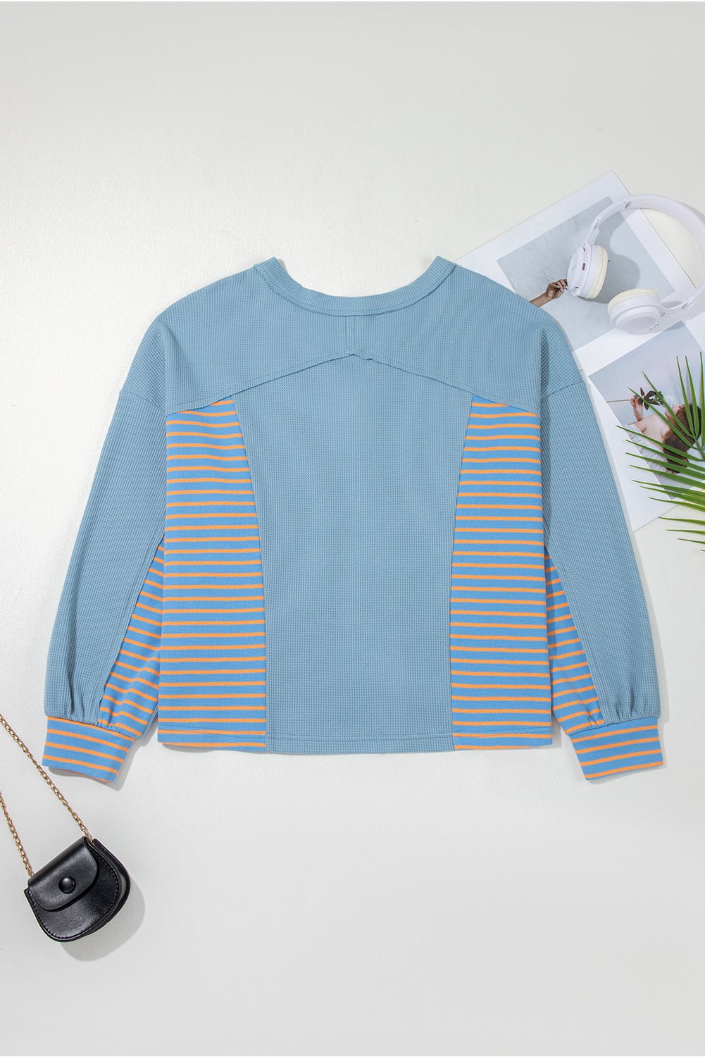 Madison Exposed Seam Waffle Baggy Pullover