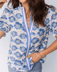 Mariam Sleeve Contrast Trim Blouse