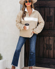 Nicole Colorblock Patchwork Zipped Pullover