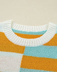 Abigail Block Striped Pullover Sweater