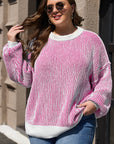 Aria Contrast Edge Loose Sweater