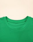 Ribbed Pearl Beaded Puff Sleeve Top