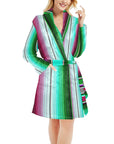 Turquoise Serape Women's Western Bath Robe