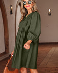 Michelle Pleated Corduroy Mini Dress
