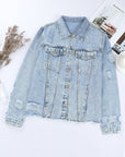 Sofibelle Distressed Raw Hem Jacket