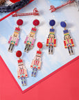 Tiana Beaded Christmas Nutcracker Earrings