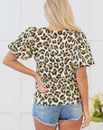 Catherine Bubble Sleeve Peplum Blouse