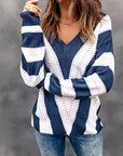Eleanor Striped Colorblock Knitted Sweater