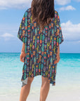 Baha Ranch Crazy Cactus Lady Duster Kimono Coverup
