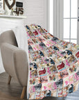 Danilo Painted Cowgirl Collage Throw Blanket 60" x 80" Ultra-Soft Micro Fleece Blanket 60" x 80" Made in America