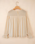 Mayaevi Sleeve Chiffon Blouse Long Sleeve Top