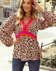 Blatara Balloon Sleeve Babydoll Blouse