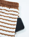 Plus Size Stripe V-Neck Pullover and Drawstring Pants Set