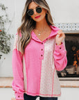 Hollievi Patchwork Hooded Oversize Pullover