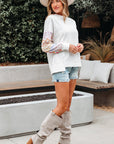 Raelynn Floral Patchwork Casual Sweatshirt