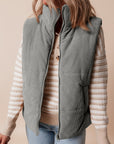 Taytum Stand Zipped Puffer Vest