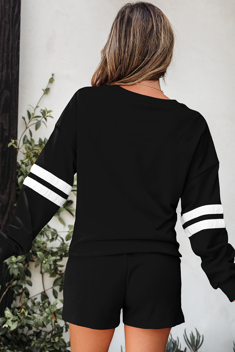 Varsity Stripe Sweatshirt and Short Set
