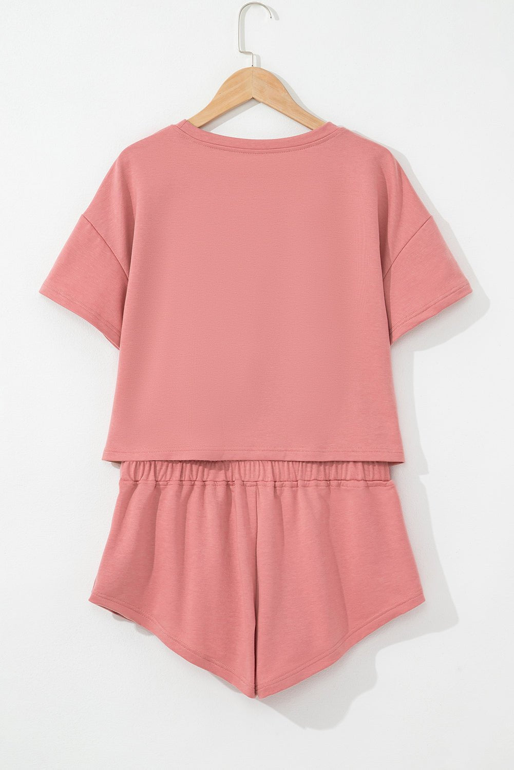 Solid Cropped Tee &amp; Ruffle High Waist Skort Set