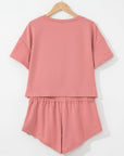 Solid Cropped Tee & Ruffle High Waist Skort Set
