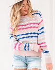 Amelia Patterned Drop Shoulder Sweater