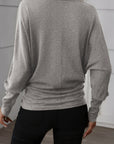 Solid Extended Cuff Long Sleeve Top