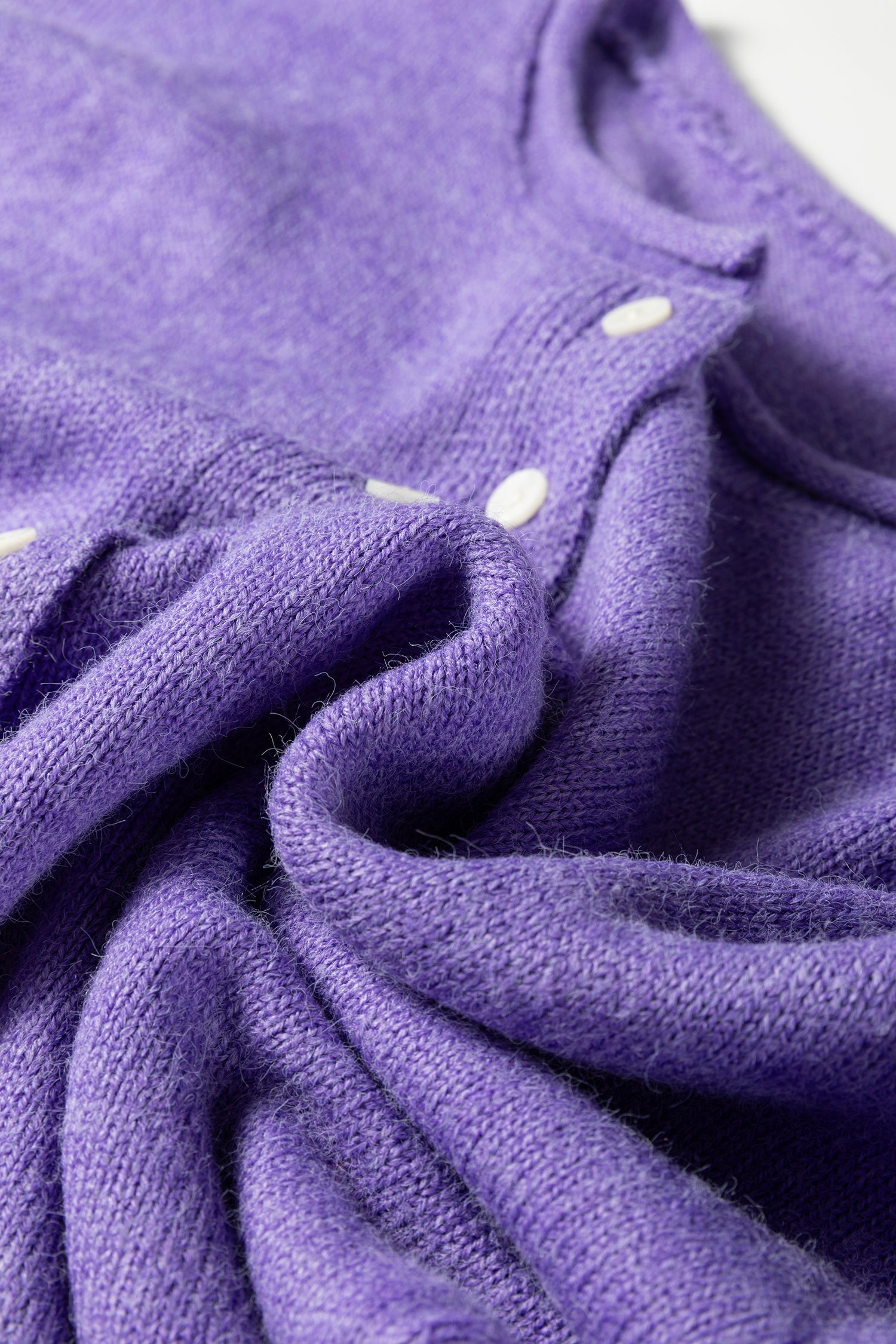Solid Knit Button-Up Drop Shoulder Sweater Cardigan