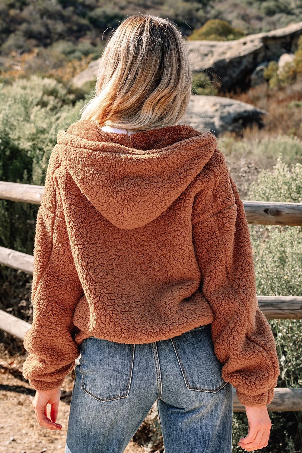 Bethany Up Hooded Sherpa Jacket