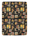Vintage Cowgirl Collage Micro Fleece Throw Blanket 60" x 80" Made in America
