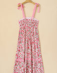 Floral Lace Tied-Strap Empire Waist Maxi Dress