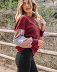 Hollihanna Sleeve Raw Seam Sweatshirt
