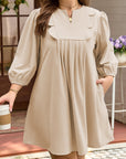 Mila Scallop Detail Mini PLUS Dress