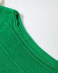 Bow Cut-Out Round Neck Sweater