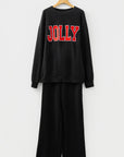 Ava Fiery Jolly Corded Long Sleeve Top