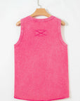 Mineral Wash V-Neck Tank Top