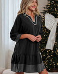 Patara Sleeve Tiered Mini Dress
