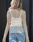 Selena Sheer Lace top Long Sleeve Top