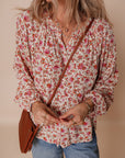 Carter Notched Puff Sleeve Blouse