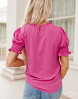 Adalee Smocked Puff Sleeve Blouse