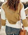 Avery tone Chevron Pullover Sweater